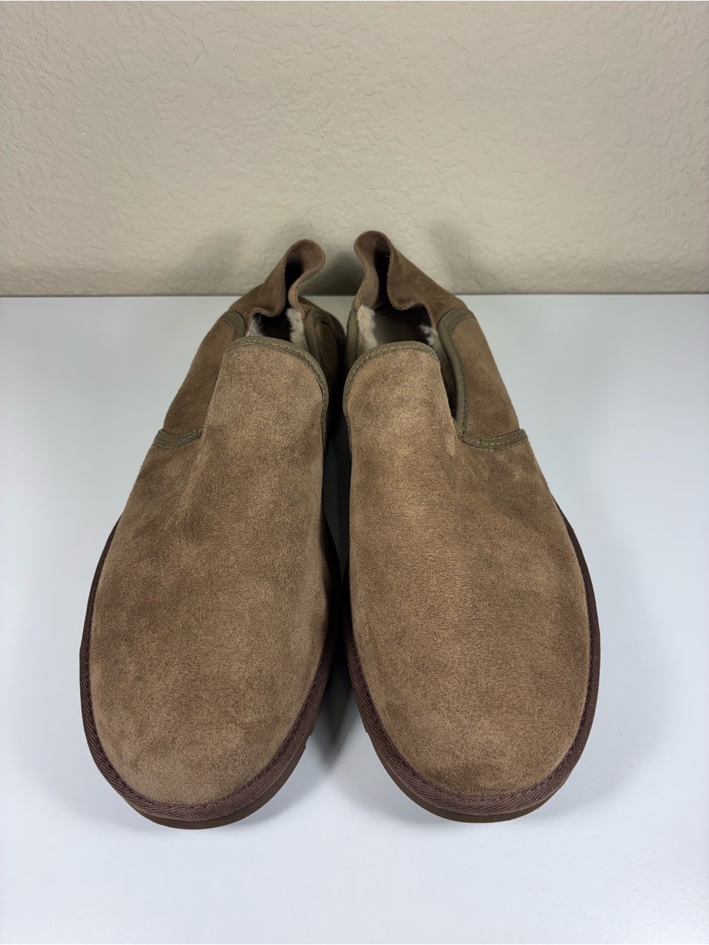 UGG Cooke Brown Suede Shearling Lined Comfort Loafer Slipper